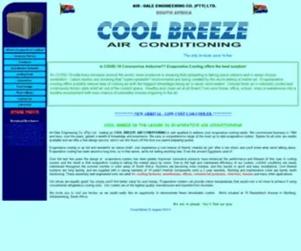 Coolbreeze.co.za(COOL BREEZE AIR CONDITIONING AND AIR) Screenshot