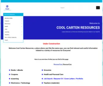 Coolcartenresources.com(A place where you can find resources related to your life) Screenshot