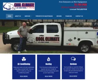 Coolclimateac.com(Cool Climate Air Conditioning And Heating) Screenshot