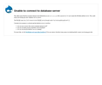 Cooletude.com(Unable to connect to database server) Screenshot