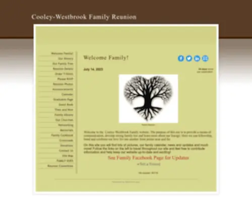 Cooleywestbrook.com(Cooley-Westbrook Family Reunion) Screenshot