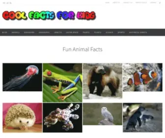 Coolfactsforkids.com(Fun Facts For Kids Cool and Fun Facts About Everything) Screenshot