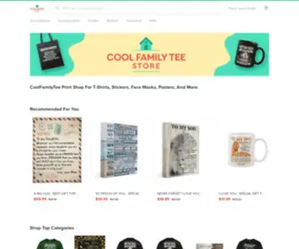 Coolfamilytee.com(Coolfamilytee print shop for t) Screenshot