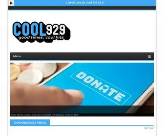 Coolfm929.com(Cool 92.9) Screenshot