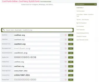 Coolfont.org Screenshot