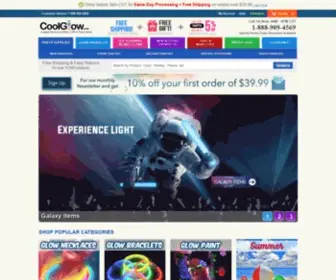 Coolglow.com(Glow Products) Screenshot