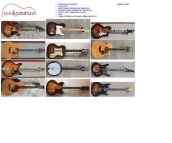 Coolguitars.ca(Cool guitars for sale) Screenshot