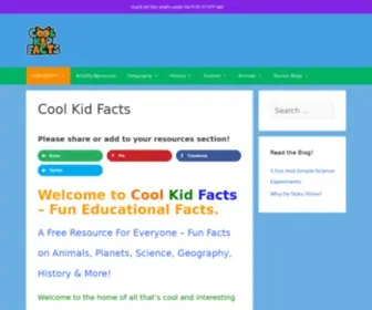 Coolkidfacts.com(Cool Kid Facts) Screenshot