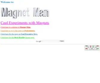Coolmagnetman.com(Magnet Man) Screenshot