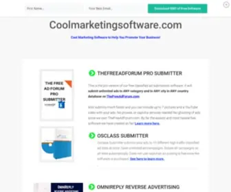 Coolmarketingsoftware.com(Cool Marketing Software to help you get more sales and leads for your business) Screenshot