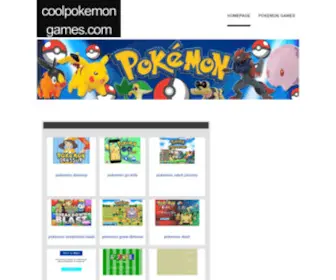 Coolpokemongames.com(Pokemon games) Screenshot