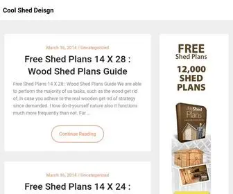 Coolsheddesigns.com(Free Shed Plans Design) Screenshot