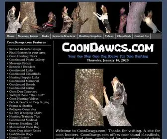 Coondawgs.com(Coonhounds & Coondogs & Coon Hunting) Screenshot