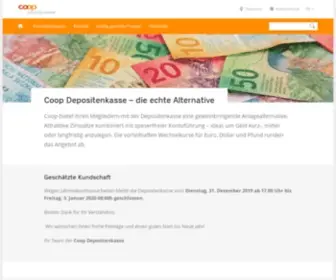 Coop-Depositenkasse.ch(Die Coop Depositenkasse ist eine gewinnbringende Alternative für Ihre Geldanlage) Screenshot