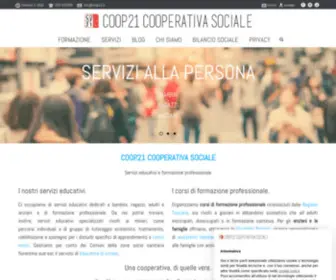 Coop21.it(Servizi educativi e formazione professionale a Firenze) Screenshot