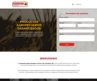 Coopagricolaganaderaaranguren.com(Productos agropecuarios en Aranguren con Cooperativa Agrícola Ganadera y de Serv) Screenshot