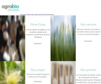 Coopagrobioquebec.com(Coop AgroBio Accueil) Screenshot