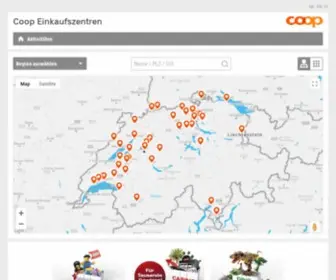 Coopcenter.ch(Coop Einkaufszentren) Screenshot