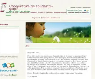 Coopcontrecoeur.com(La Coopérative de Solidarité) Screenshot