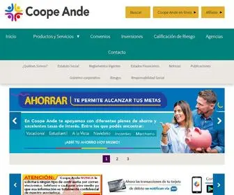 Coopeande1.com(COOPE-ANDE No) Screenshot