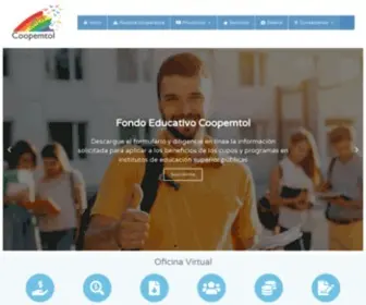 Coopemtol.com.co(Cooperativa de Maestros y Empleados de la Educación del Tolima) Screenshot