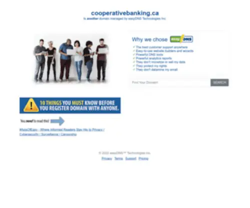 Cooperativebanking.ca(Co-operative banking) Screenshot