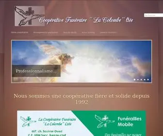 Cooperativefunerairelacolombe.com(Cooperative funéraire la colombe) Screenshot