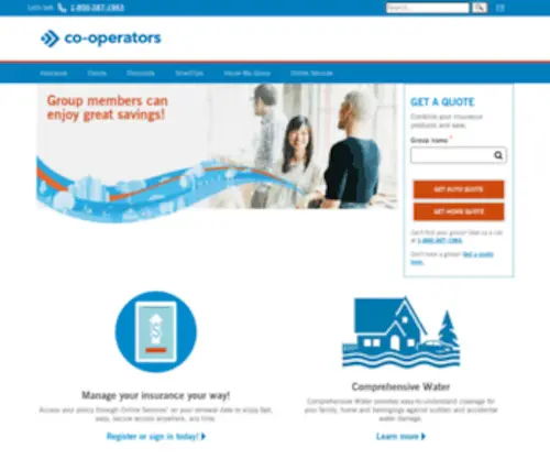 Cooperatorsgroupinsurance.ca(Co-operators Group Insurance) Screenshot