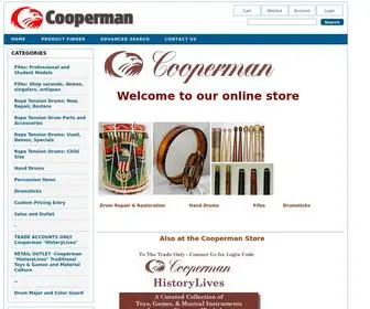 CoopermanStore.com(Cooperman Drum Shop) Screenshot