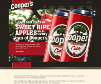 Coopers-Cider.com(Cooper's Cider) Screenshot