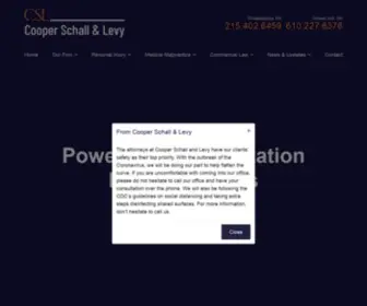 Cooperschallandlevy.com(Philadelphia Commercial & Personal Injury Law Firm) Screenshot