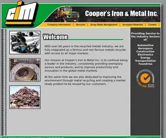 Coopersiron.com(Cooper's Iron & Metal Inc) Screenshot