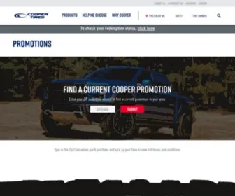 Coopertirerebates.com(Cooper Tire Reward) Screenshot
