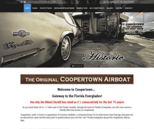 Coopertownairboats.com(Coopertown Airboats) Screenshot