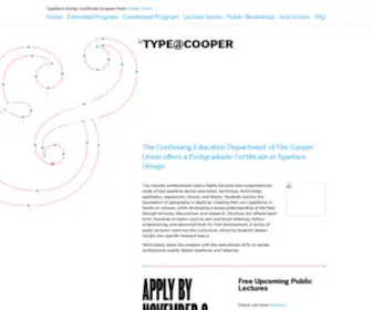 Coopertype.org(Typeface Design certificate program from Cooper Union) Screenshot