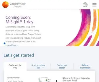Coopervision.com(Global provider of contacts for your eyes) Screenshot