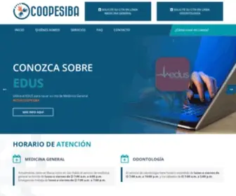 Coopesiba.com(Cooperativa Autogestionaria de Servicios Integrales de Salud de Barva R.L) Screenshot