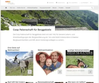 Cooppatenschaft.ch(Die Coop Patenschaft für Berggebiete setzt sich für bessere Lebens) Screenshot