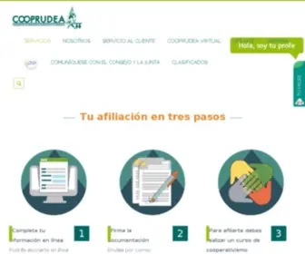 Cooprudea.com(Cooperativa de Profesores de la Universidad de Antioquia) Screenshot