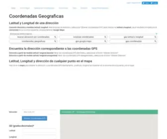 Coordenadas-GPS.com(Encuentra las coordenadas GPS para cualquier dirección) Screenshot