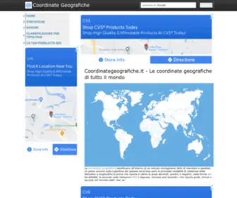 Coordinategeografiche.it(Le coordinate geografiche di tutto il mondo) Screenshot