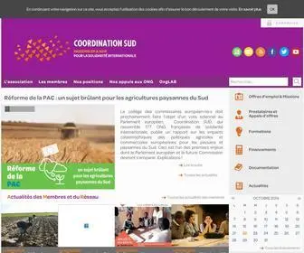 Coordinationsud.org(Coordination nationale des ONG françaises de solidarité internationale) Screenshot