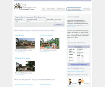 Coorghomestays.com(Search & Reserve a homestay at Coorg) Screenshot