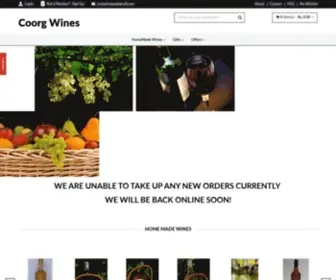 Coorgwines.com(Homemade Wine from Coorg. Wine) Screenshot