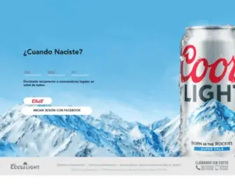 Coorslight.com.mx(Tan Fría Como Las Montañas) Screenshot