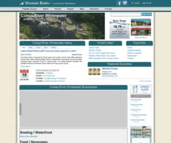 Coosariverwhitewater.com(Coosa River Whitewater Community and Visitors Guide) Screenshot