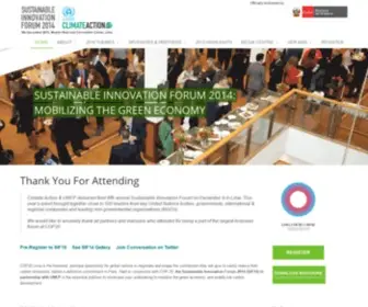 Cop20Lima.org(Sustainable Innovation Forum 2014 in partnership with UNEP) Screenshot