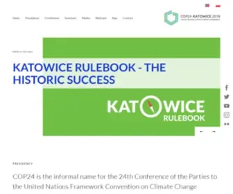 Cop24.gov.pl(COP 24 Katowice 2018) Screenshot
