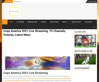 Copaamericalive.com(Copa America 2021 Live Streaming) Screenshot