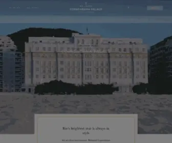 Copacabanapalace.com(Copacabana Palace Hotel by Orient) Screenshot